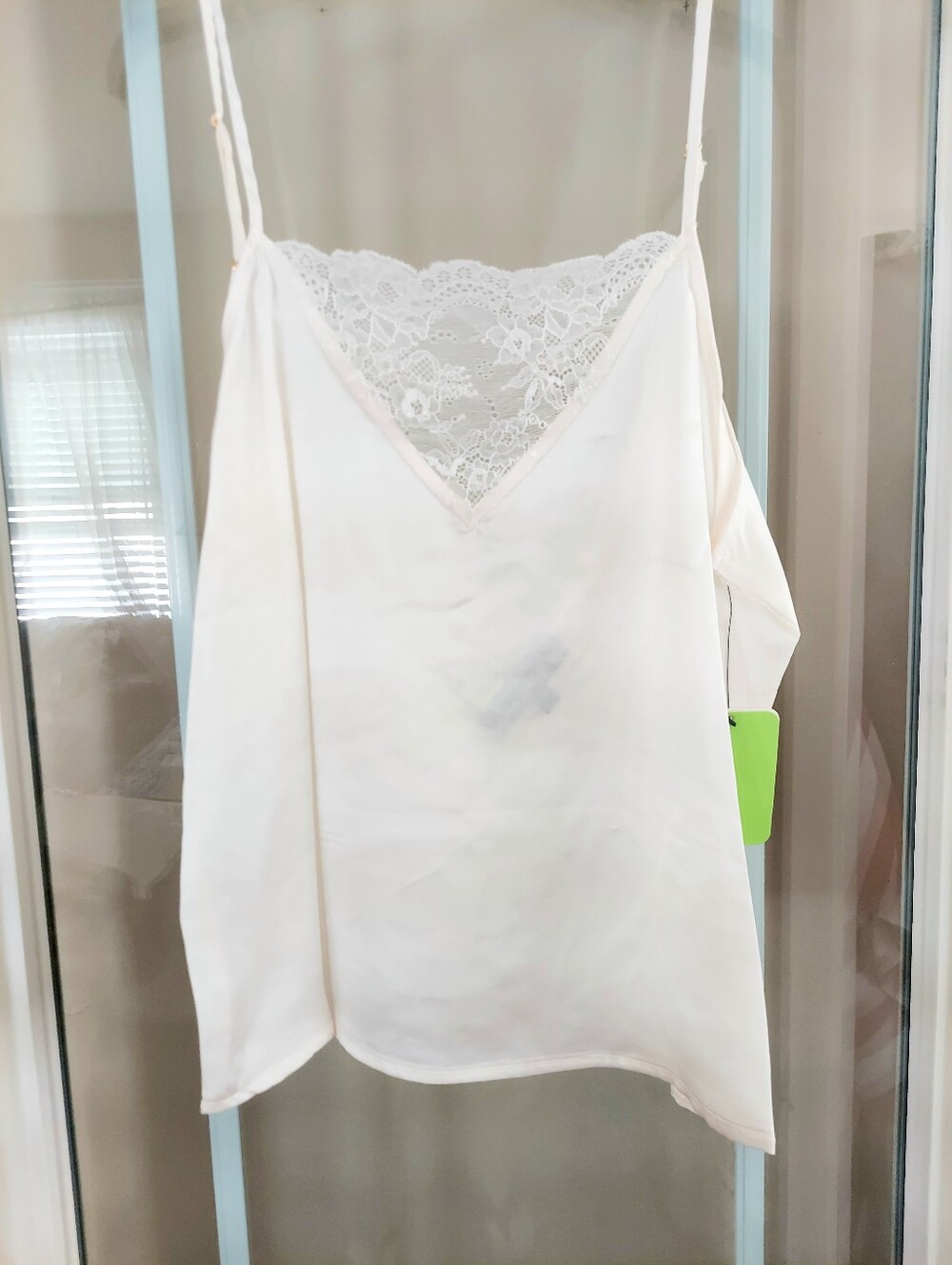Sam Edelman Matching Lingerie Set White Lace Trim Camisole & Panties Women M NWT - Picture 2 of 11